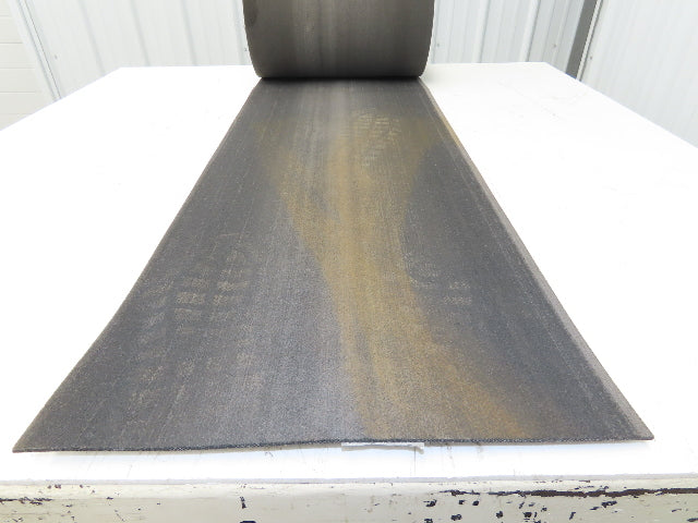 16"W x 55' Friction Top Fabric Conveyor Belt 1-Ply Gray Reversible 1/8"Thick