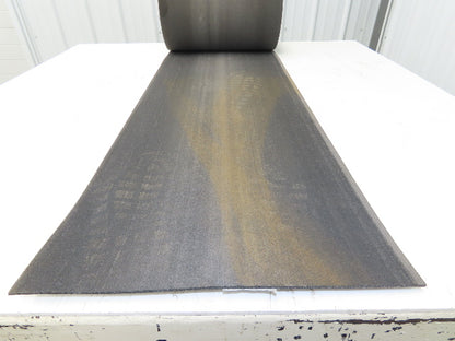 16"W x 55' Friction Top Fabric Conveyor Belt 1-Ply Gray Reversible 1/8"Thick