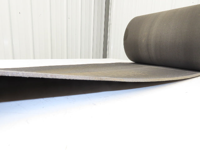 16"W x 55' Friction Top Fabric Conveyor Belt 1-Ply Gray Reversible 1/8"Thick