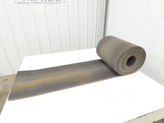 16"W x 55' Friction Top Fabric Conveyor Belt 1-Ply Gray Reversible 1/8"Thick