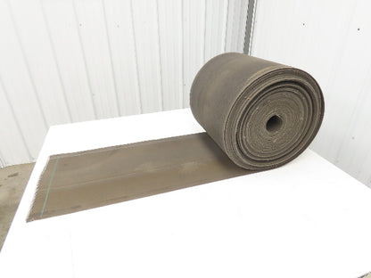 16"W x 115' Soft Top Fabric Conveyor Belt 1-Ply Gray Reversible 1/8"Thick