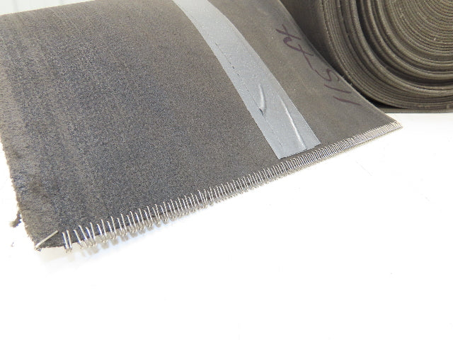 16"W x 115' Soft Top Fabric Conveyor Belt 1-Ply Gray Reversible 1/8"Thick