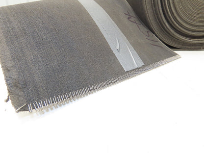 16"W x 115' Soft Top Fabric Conveyor Belt 1-Ply Gray Reversible 1/8"Thick