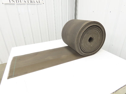 16"W x 115' Soft Top Fabric Conveyor Belt 1-Ply Gray Reversible 1/8"Thick