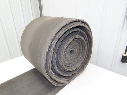 16"W x 165' Soft Top Fabric Conveyor Belt 1-Ply Gray Reversible 1/8"Thick