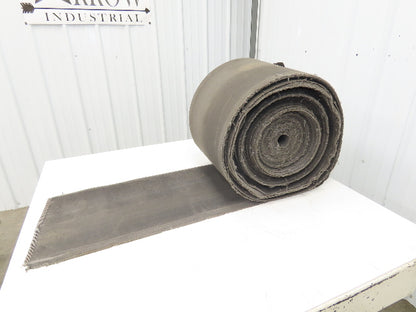 16"W x 165' Soft Top Fabric Conveyor Belt 1-Ply Gray Reversible 1/8"Thick