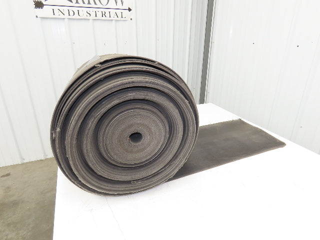 16"W x 165' Soft Top Fabric Conveyor Belt 1-Ply Gray Reversible 1/8"Thick