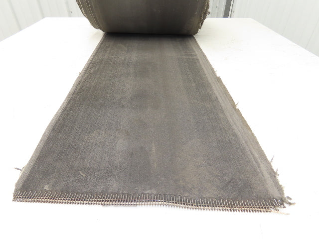 16"W x 165' Soft Top Fabric Conveyor Belt 1-Ply Gray Reversible 1/8"Thick