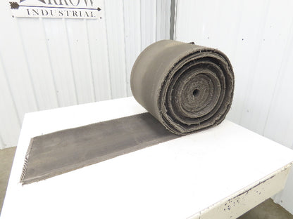 16"W x 165' Soft Top Fabric Conveyor Belt 1-Ply Gray Reversible 1/8"Thick