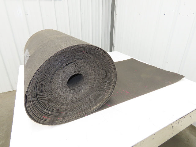 24"W x 150' Hard Friction Top Conveyor Belt 1-Ply Gray Reversible 3/32"Thick