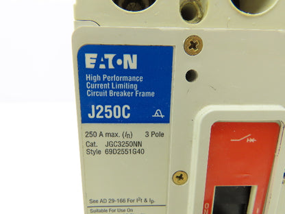 Eaton JGC3250NN Circuit Breaker J250C 250A JG Frame 3-Pole 35kAIC at 600VAC