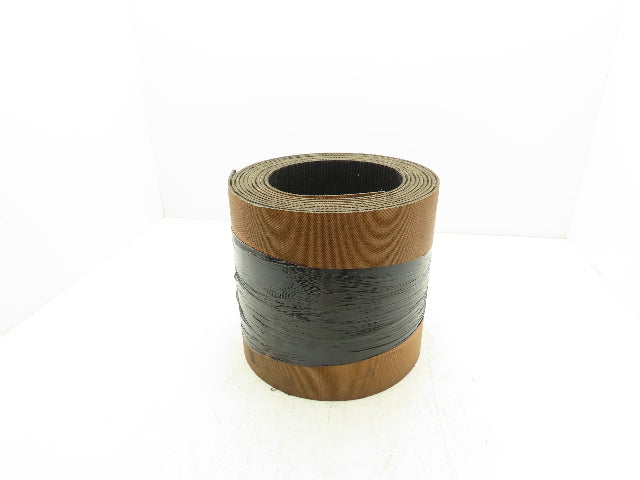 12"W x 25' Rough Grip Top Rubber Conveyor Belt 2-Ply Black 25' Length 7/32"Thick