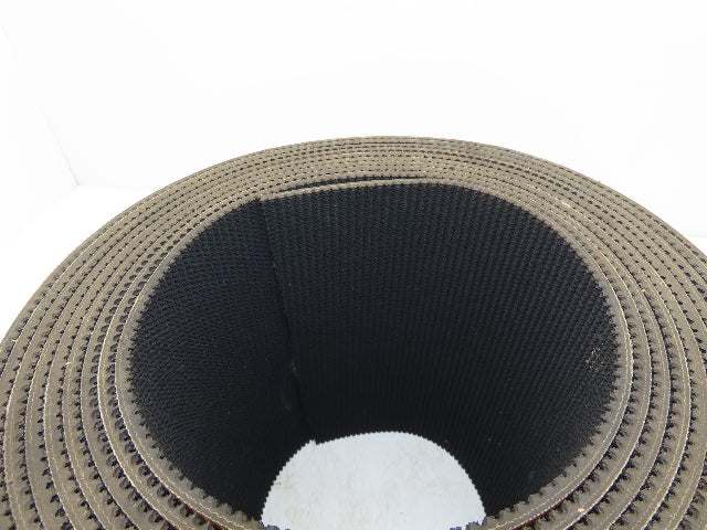 12"W x 25' Rough Grip Top Rubber Conveyor Belt 2-Ply Black 25' Length 7/32"Thick
