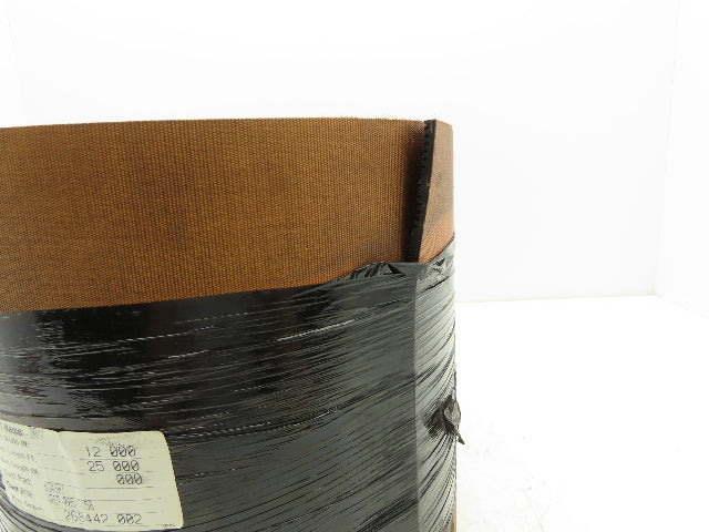 12"W x 25' Rough Grip Top Rubber Conveyor Belt 2-Ply Black 25' Length 7/32"Thick