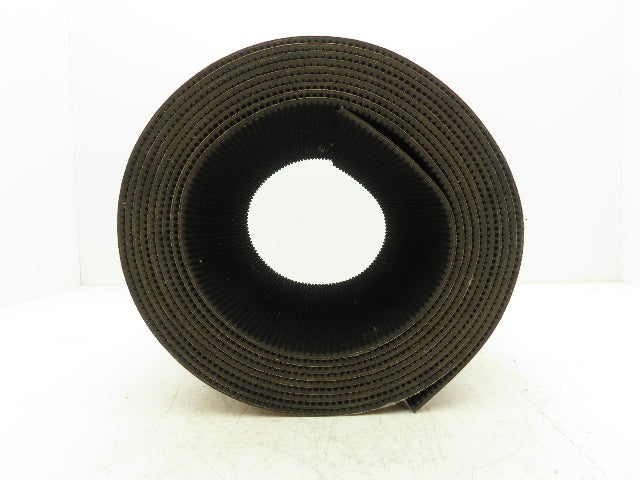 12"W x 25' Rough Grip Top Rubber Conveyor Belt 2-Ply Black 25' Length 7/32"Thick