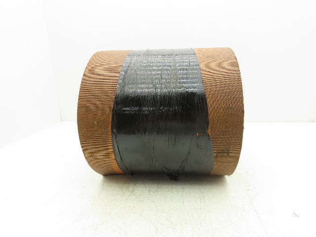 12"W x 25' Rough Grip Top Rubber Conveyor Belt 2-Ply Black 25' Length 7/32"Thick