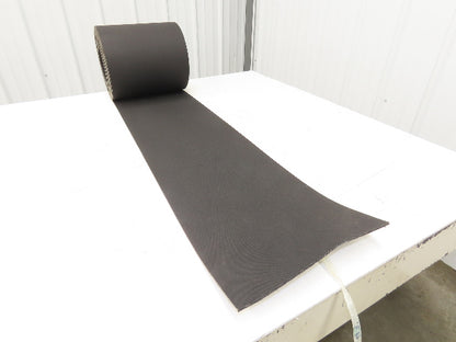 12"W x 43' Nylon Fabric Top Rubber Conveyor Belt 3-Ply Black 9/64"Thick