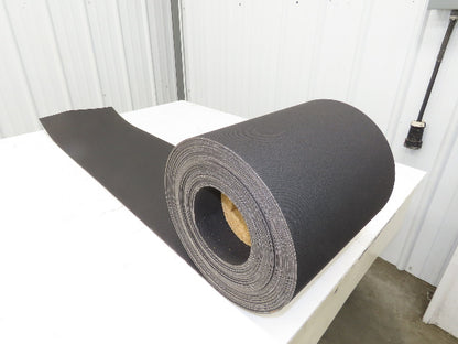 12"W x 43' Nylon Fabric Top Rubber Conveyor Belt 3-Ply Black 9/64"Thick