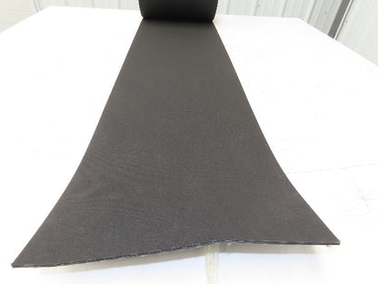 12"W x 43' Nylon Fabric Top Rubber Conveyor Belt 3-Ply Black 9/64"Thick