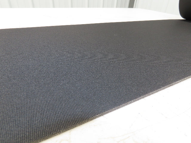 12"W x 43' Nylon Fabric Top Rubber Conveyor Belt 3-Ply Black 9/64"Thick