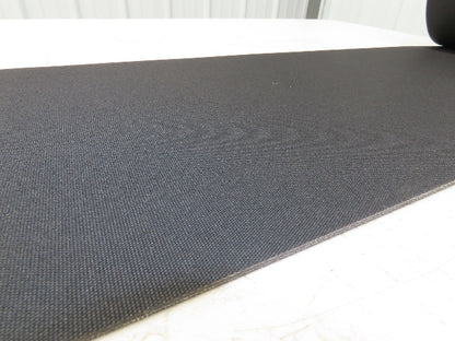 12"W x 43' Nylon Fabric Top Rubber Conveyor Belt 3-Ply Black 9/64"Thick