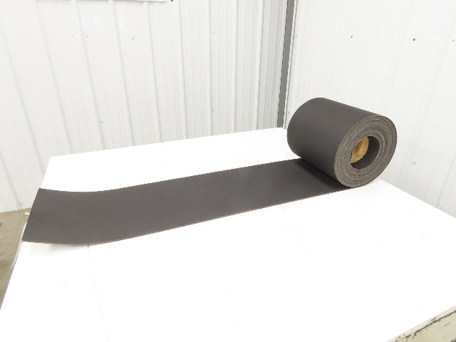 12"W x 43' Nylon Fabric Top Rubber Conveyor Belt 3-Ply Black 9/64"Thick
