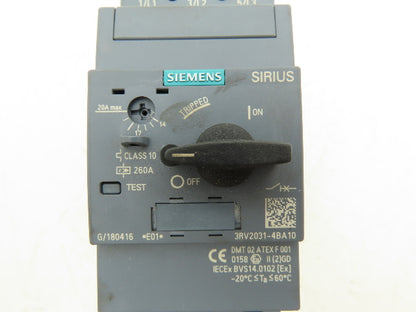 Siemens 3RV2031-4BA10 Circuit Breaker 14-20 Amp 20Hp 600VAC 3Ph