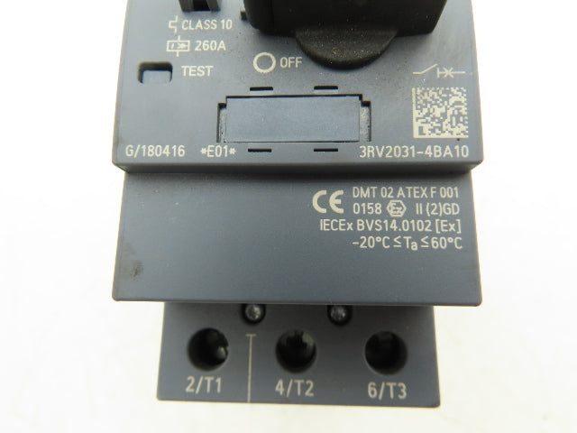 Siemens 3RV2031-4BA10 Circuit Breaker 14-20 Amp 20Hp 600VAC 3Ph
