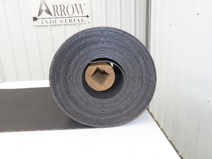 24"W x 57' Nylon Fabric Top Rubber Conveyor Belt 3-Ply Black 9/64"Thick