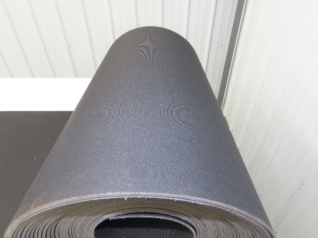 24"W x 57' Nylon Fabric Top Rubber Conveyor Belt 3-Ply Black 9/64"Thick