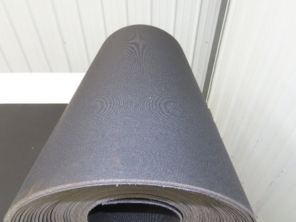 24"W x 57' Nylon Fabric Top Rubber Conveyor Belt 3-Ply Black 9/64"Thick