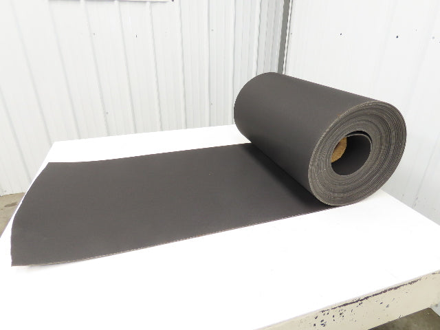 24"W x 57' Nylon Fabric Top Rubber Conveyor Belt 3-Ply Black 9/64"Thick