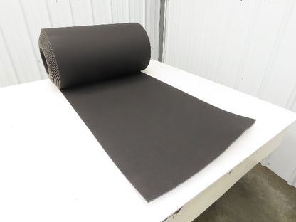 24"W x 57' Nylon Fabric Top Rubber Conveyor Belt 3-Ply Black 9/64"Thick