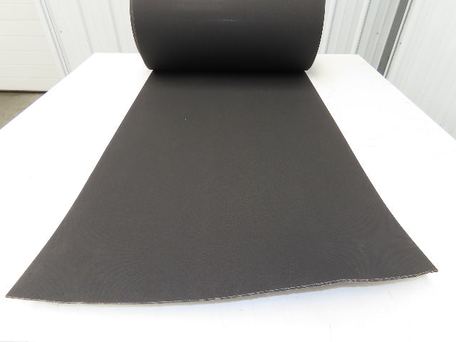 24"W x 57' Nylon Fabric Top Rubber Conveyor Belt 3-Ply Black 9/64"Thick
