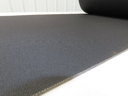 24"W x 57' Nylon Fabric Top Rubber Conveyor Belt 3-Ply Black 9/64"Thick