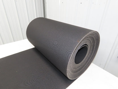 24"W x 57' Nylon Fabric Top Rubber Conveyor Belt 3-Ply Black 9/64"Thick