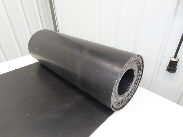 30"W x 32' Rubber Conveyor Belt 4-Ply Black 9/64"Thick Reversible