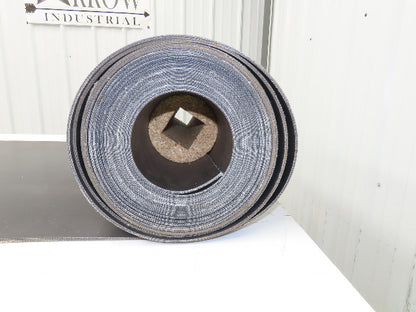 30"W x 32' Rubber Conveyor Belt 4-Ply Black 9/64"Thick Reversible