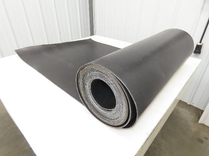 30"W x 32' Rubber Conveyor Belt 4-Ply Black 9/64"Thick Reversible