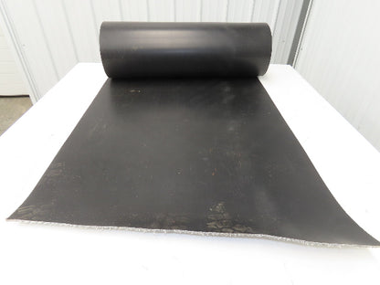 30"W x 32' Rubber Conveyor Belt 4-Ply Black 9/64"Thick Reversible
