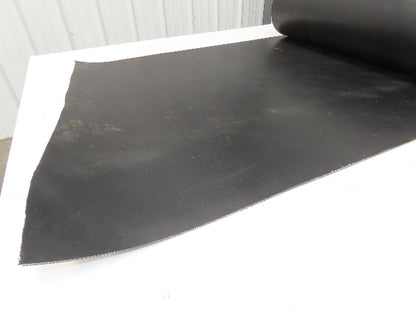 30"W x 32' Rubber Conveyor Belt 4-Ply Black 9/64"Thick Reversible