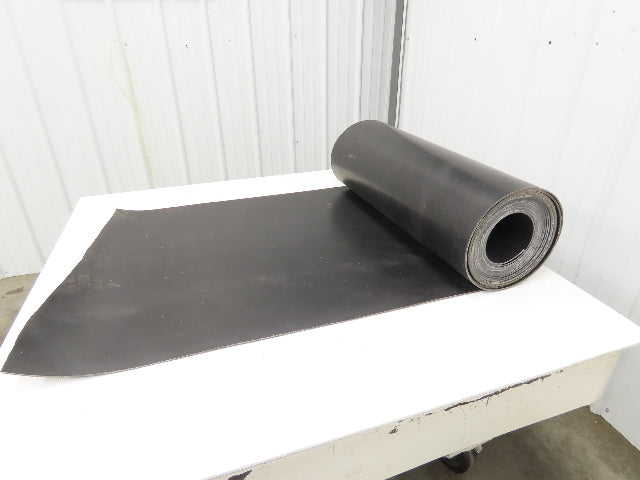 30"W x 32' Rubber Conveyor Belt 4-Ply Black 9/64"Thick Reversible