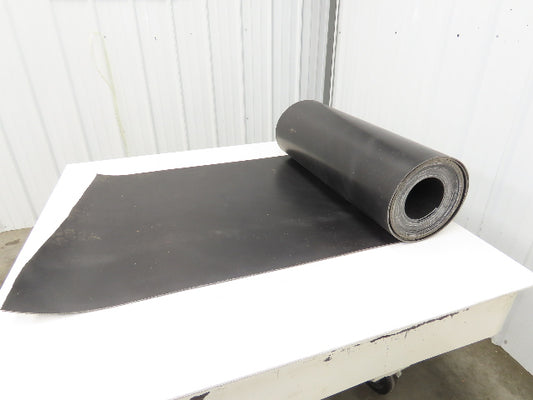 30"W x 32' Rubber Conveyor Belt 4-Ply Black 9/64"Thick Reversible