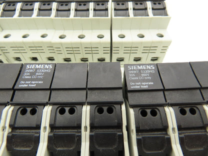 Siemens 3NW7 5330HG SENTRON Fuse Holder Class CC 3-Pole 30A 600VAC Lot of 14
