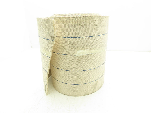 12"W x 32' Woven Cotton Fabric Conveyor Belt White 4-Ply 3/16"Thick