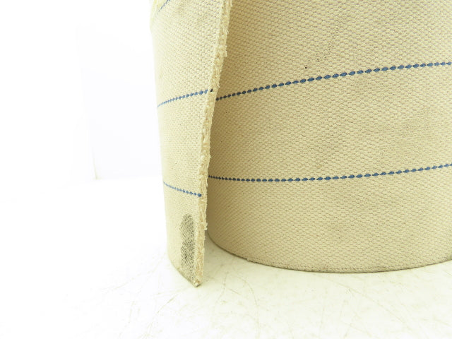 12"W x 32' Woven Cotton Fabric Conveyor Belt White 4-Ply 3/16"Thick