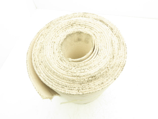 12"W x 32' Woven Cotton Fabric Conveyor Belt White 4-Ply 3/16"Thick