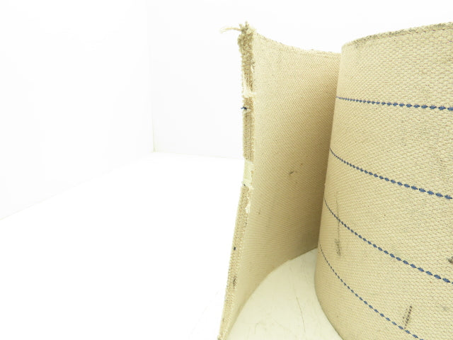 9-7/8"W x 30' Woven Cotton Fabric Conveyor Belt White 4-Ply 3/16"Thick 250mm W