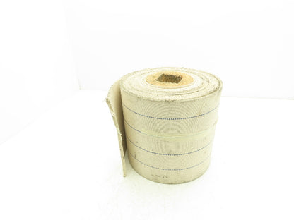 9-7/8"W x 30' Woven Cotton Fabric Conveyor Belt White 4-Ply 3/16"Thick 250mm W