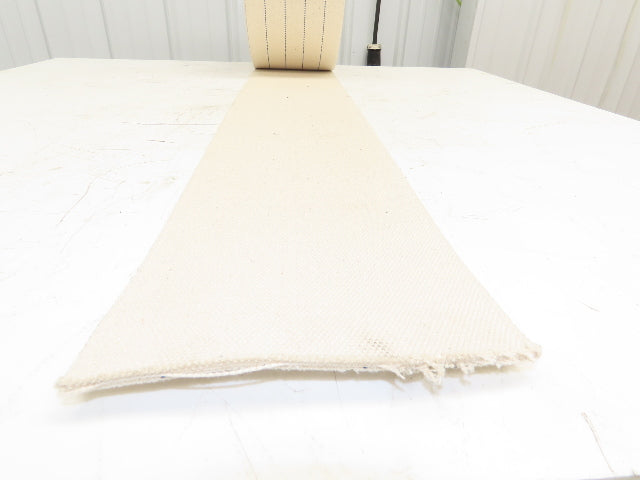8"Wide x 96' Woven Cotton Fabric Conveyor Belt White 4-Ply 3/16"Thick